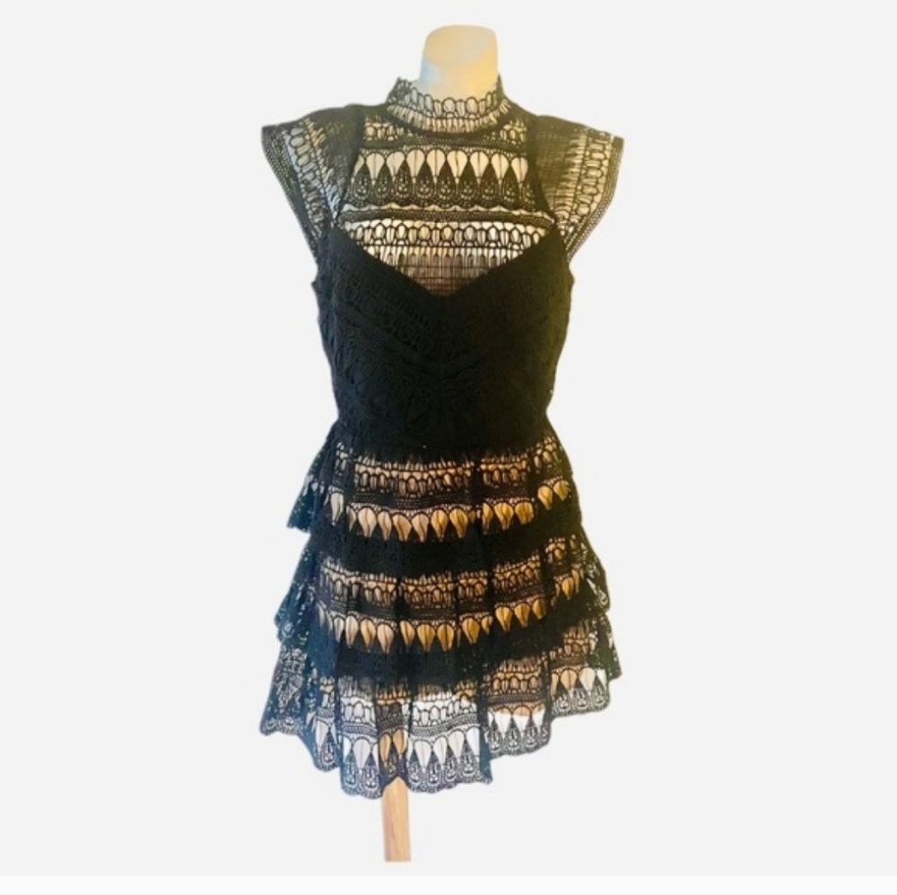 NWT bebe Leigh D8 Embroidered Dress Size 10 - Picture 3 of 7